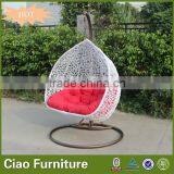 Wicker Furniture Outdoor Hanging Chair Cushion Garden Double Swing for Kids thumbnail-3