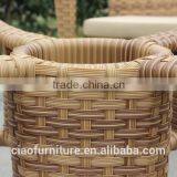 New Design Garden Home Rattan Furniture Outdoor Dining Table Set thumbnail-6