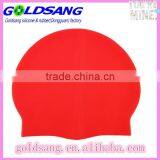 Soft Silicon Adult Swimming Cap Waterproof Diving Cover Flexible red
