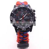 Emergency Paracord Outdoor Watch Bracelet With Fishing Kit Paracord Survival Watch thumbnail-2
