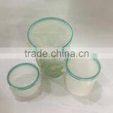 Set of 3 Round Air-tight Container Food Storage Plastic Box thumbnail-2