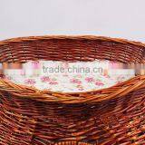 Cheap Luxury Round House Rattan Cat House With Cotton Mat thumbnail-4