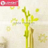 Wall Stickers DIY Wood 3D Flower Shape Home Decal Living Room Murals Wall Wood Furniture Sticker Decor thumbnail-2