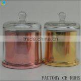 Electroplate Design Glass Domes Glass Bell Jar Glass Dome With Base