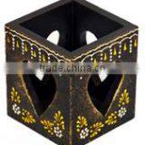 WOODEN PAINTED HEART CUT PEN STAND thumbnail-1