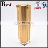 30ml 60ml 100ml Cosmetic Acrylic Lotion Pump Bottle Gold Color Square Shape Plastic Bottle thumbnail-2