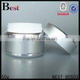 Matte Silver Color Cosmetic Aluminum Jar thumbnail-2