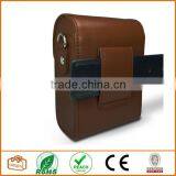 Protective Compact Case With Magnetic Closure and Strap Compatible With Digital Camera (Dark Brown) thumbnail-3