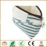 Canvas Navy Style Pen Pencil Case Cellphone Coin Cosmetic Makeup Bag Pouch Purse,Light Blue thumbnail-4