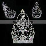 Quality Pageant Jewelry Big Rhinestone Fashion Crown Tiaras thumbnail-2