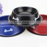 Pet Bowls & Feeder Type Stainless Steel Anti Skid Dog Bowl With Bone Design thumbnail-2