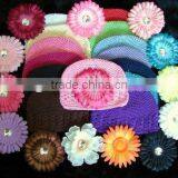 Hot Sell Crochet Daisy Flower Knitted Beanie