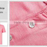 Men 100% Cotton Pink Polo Shirts thumbnail-3