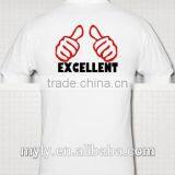 100% Combed Cotton T-shirts With White and Short Sleeve O-neck thumbnail-1