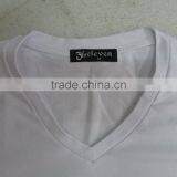Women's V-neck 100% Cotton T-shirt Custom Wholesale thumbnail-1