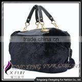 CX-H-42B Ladies Rex Rabbit Fur Sheepskin Fashion Bags Handbags thumbnail-5