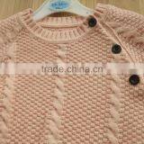 High Quality Baby Girls Sweater Design With Shoulder Woode Button(BKNB5564) thumbnail-2