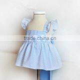 Newborn Fari Blue Stripe Baby Clothes Special Bowknot Girl Dresses Images of Baby Girl Summer Pinafore Dress thumbnail-2