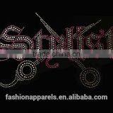 Uniflying Latest Fashion Comb Scissors Dryer Hairdresser Iron on Rhinestone Sheets thumbnail-2