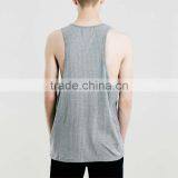 Slim Fit Plain Grey Loose Tank Tops Men Wholesale thumbnail-2