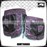Womens Boxing Shorts 100% Polyester Custom Muay Thai Shorts thumbnail-1