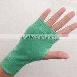 Factory Direct Wholesale Winter Women Cashmere Flat Kintting Pattern Fingerless Knit Gloves thumbnail-1
