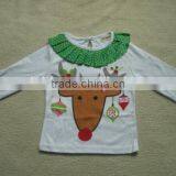 Children's Girls Xmas Outfit Deer Pattern Outfit Ruffle Kids Christmas Clothes thumbnail-4