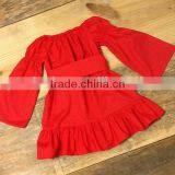 New Arrive! Kids Red Chevron Christmas Baby Girls Frill Dresses Frocks Design thumbnail-6