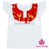 Baby Girls Flutter Sleeve Shirt Bulk Wholesale Kids Cotton Tank Tops Boutique Baby Girls Sleeveless Flutter Tees Girls Tank Tops thumbnail-2