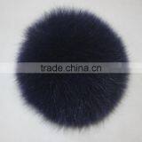Myfur Navy Blue Dyed Customized Hat Accessory Fox Body Fur Pom Poms thumbnail-2