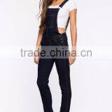 Adjustable Shoulder Strap Hip Pockets Denim Overall for Women thumbnail-2