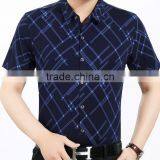 Business Casual Men Mercerized Cotton Short Sleeve Shirt thumbnail-1