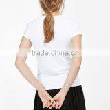 OEM Facotory China Wholesale Casual Customized Crew Neck Short Sleeve 95 Cotton /5 Elastane Blank T-shirt Women thumbnail-2