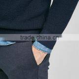 2017 Cotton Design Pullover Crewneck Sweater for Men With Zipper thumbnail-3