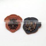 Black/brown PU Leather Sew on Patches With Anti-copper Metal Plates Fashion Clothing Label for Jeans/jacket PLB-021 thumbnail-3