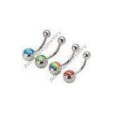 Epoxy Steel Ball Cool Pvd Acrylic, Bioflex Anti - Allergy Belly Ring Jewelry With Logos thumbnail-1