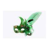 Customized Gorgeous Green Feather Masquerade Mask For Women