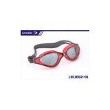 Red , Navy , Pink Anti Fog Swimming Goggles with PP Frame Unique Wide Angle for Junior