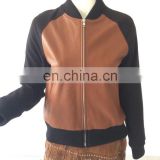 Womens Sheep Leather Punching Jacket With Pontie Sleeve thumbnail-4