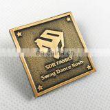 School Metal Uniform Star Shaped Embossed Metal Badge