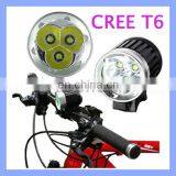 3600Lm XML 3 LED HeadLight Torch CREE Bike Light With CE Certificate