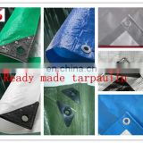 waterproof PE tarpaulin plastic sheet, reinforced tarpaulin eyelets poly tarp