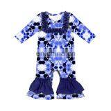 Ruffle Bodysuit Girls Clothing Boutique Tie Dye Romper thumbnail-3