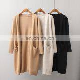 Wholesale Women's Plus Size Multi Colors Knitted Casual Wear Longline Cardigan Sweater thumbnail-1