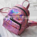 2020 Fashion Holographic Laser Shiny Bag Leather Rainbow Mini Backpack For Girl thumbnail-3