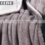 China Wholesale Ultra-soft Fluffy Cationic Plush Sherpa 2 Ply Quilted Throw Blanket thumbnail-6