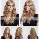 3010B Cheap Long Wave Synthetic Lady Stars Hair Wig thumbnail-1