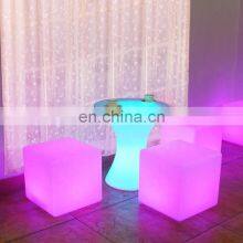 Top Seller Rental Event Growing Furniture White Plastic Luminous LED Light Sofa for Bar thumbnail-2