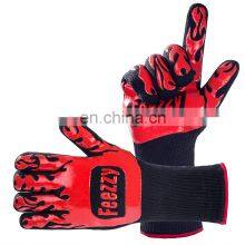 BBQ gloves Color can be customized heat resistant 500/800 degree fire retardant microwave