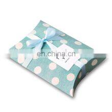 Bulk Sale Cardboard Packaging White Dot Cute Pillow Present Box for Wedding Birthday Party thumbnail-2